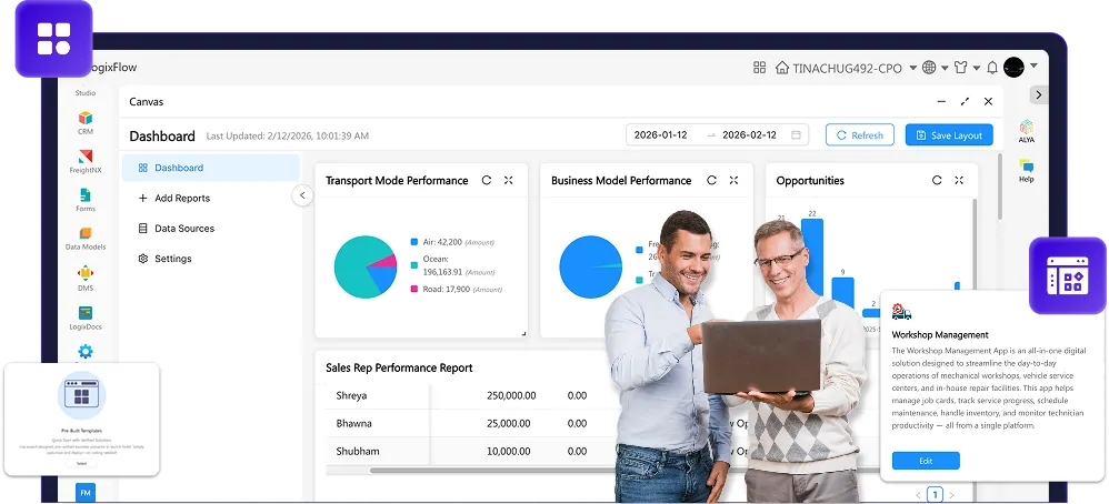 Início 15 Projete seu aplicativo móvel de logística em minutos — LogixFlow