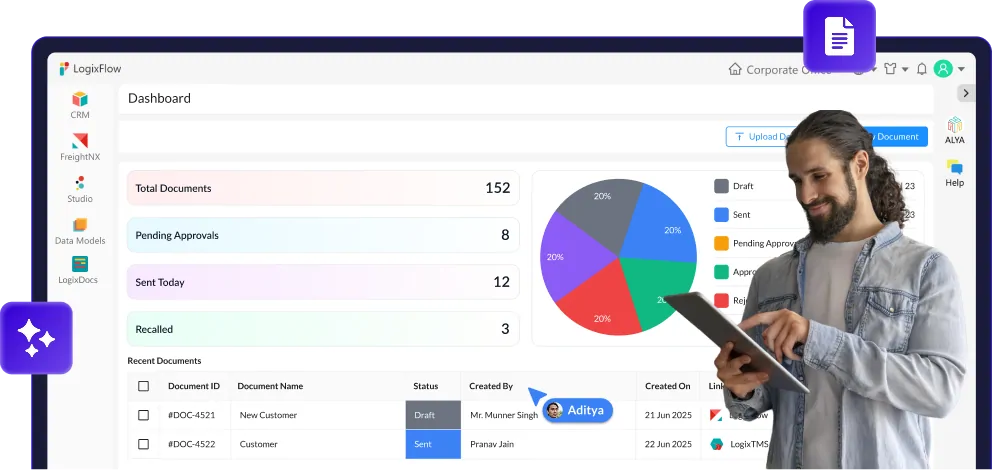 Início 19 Projete seu aplicativo móvel de logística em minutos — LogixFlow